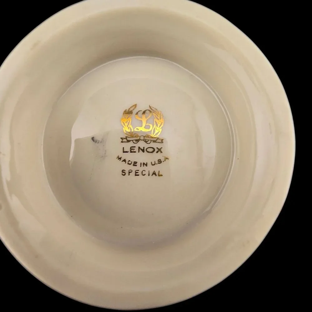 Lot of 3 Lenox Dish Hand-Decorated 24K Gold Textured Bowl & Shell-Inspired Vase - Picture 9 of 16